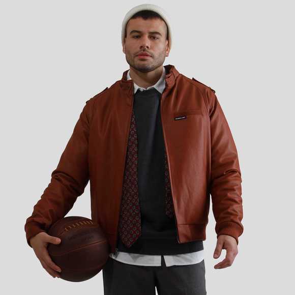 Men's Faux Leather Iconic Racer Jacket - Picture 1 of 6